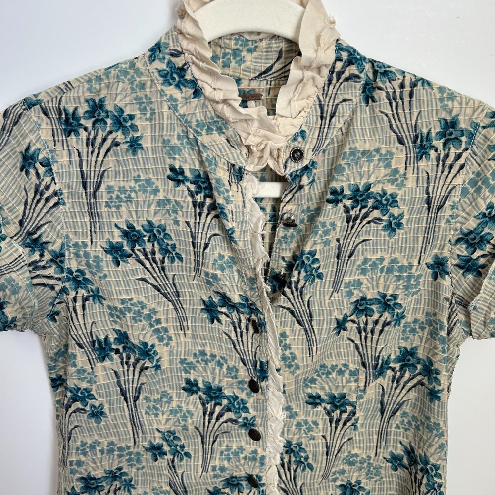 Free People Floral Tunic with ruffle